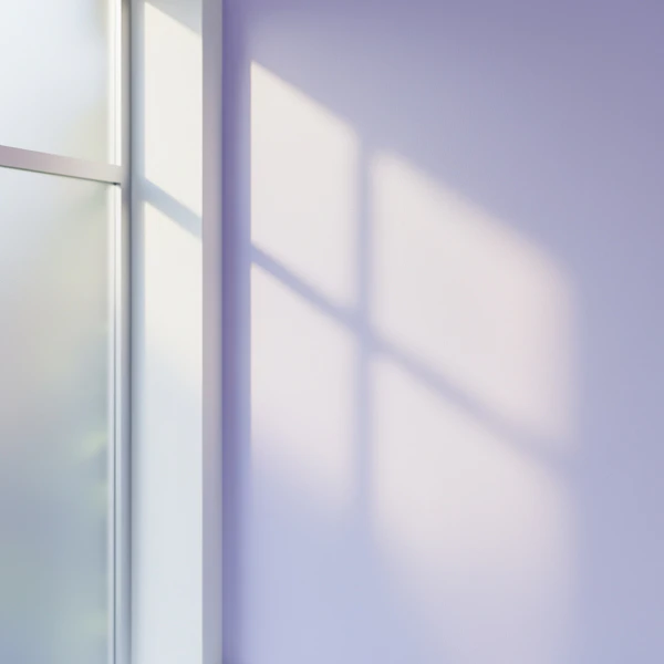 Sunlit Lavender Wall