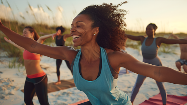 Beach Yoga Session