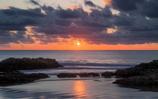 Serene Coastal Sunset