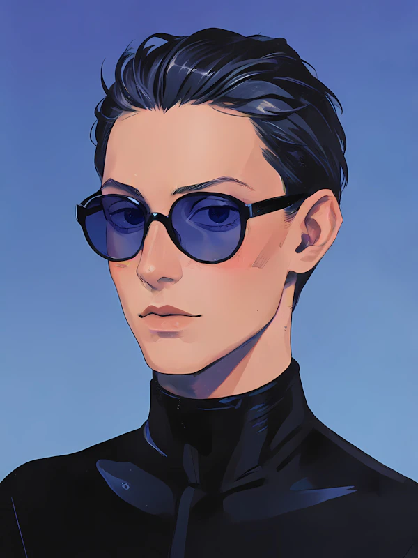 Stylized Portrait with Sunglasses