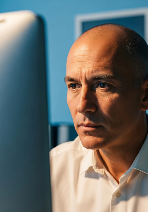 Focused Man at Work