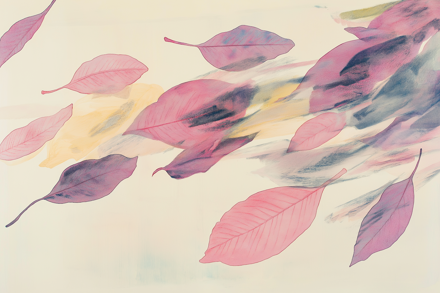 Ethereal Watercolor Leaves