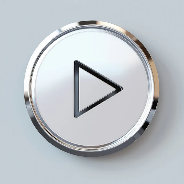 Metallic Play Button