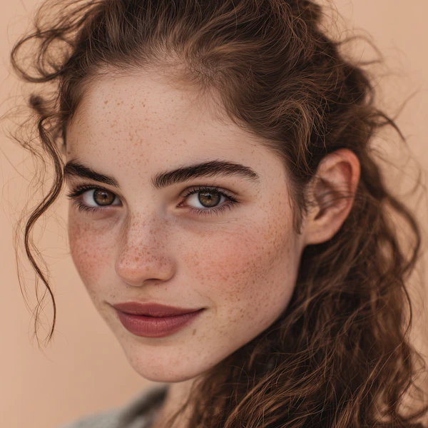 Freckled Woman Portrait