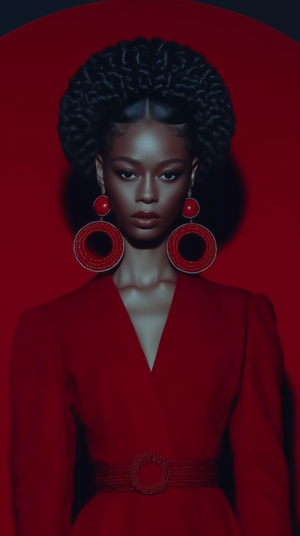 Elegant Red Portrait