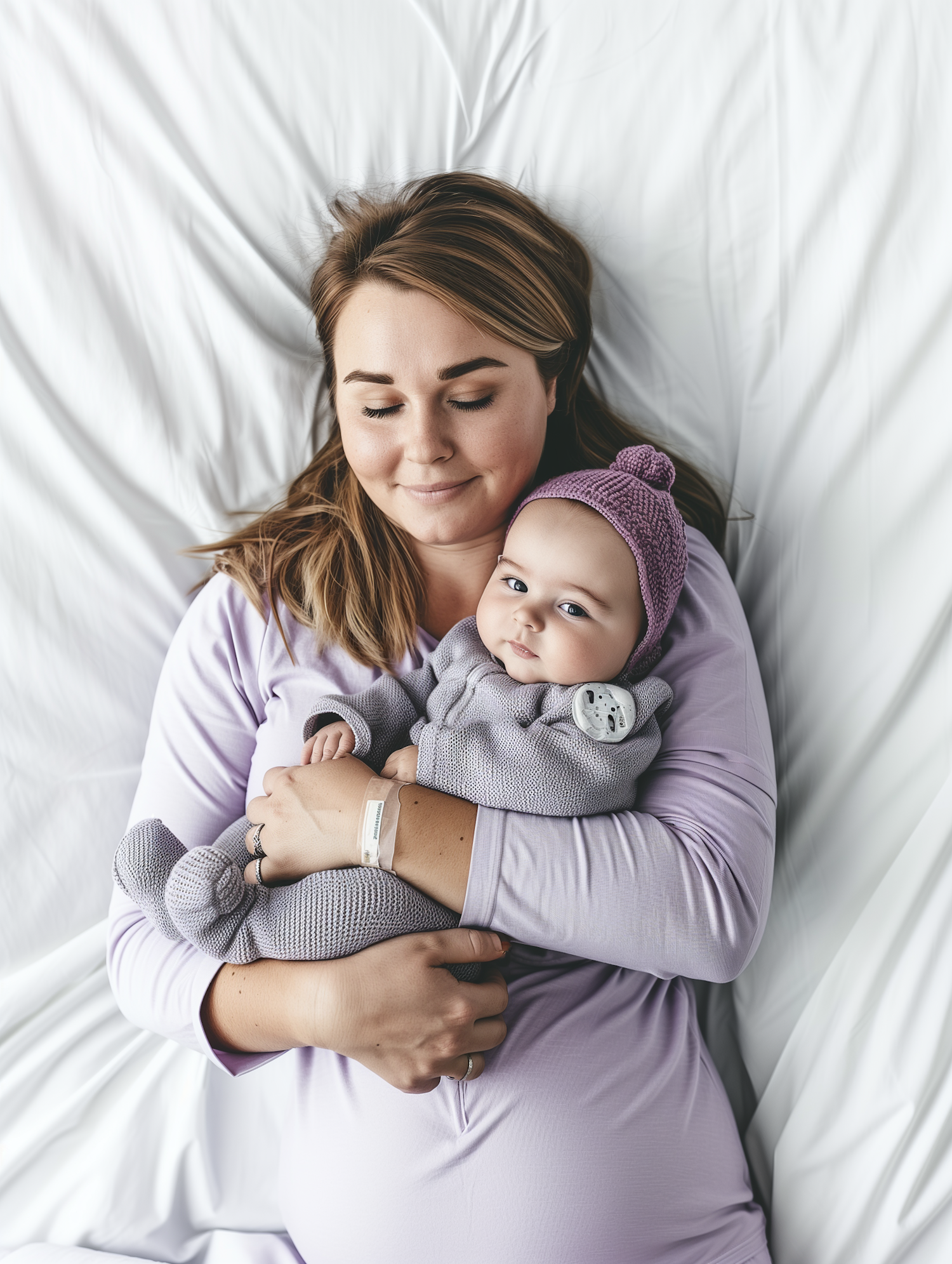 Tender Moment Between Mother and Baby