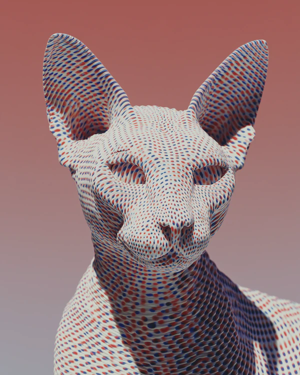 Stylized Cat Sculpture