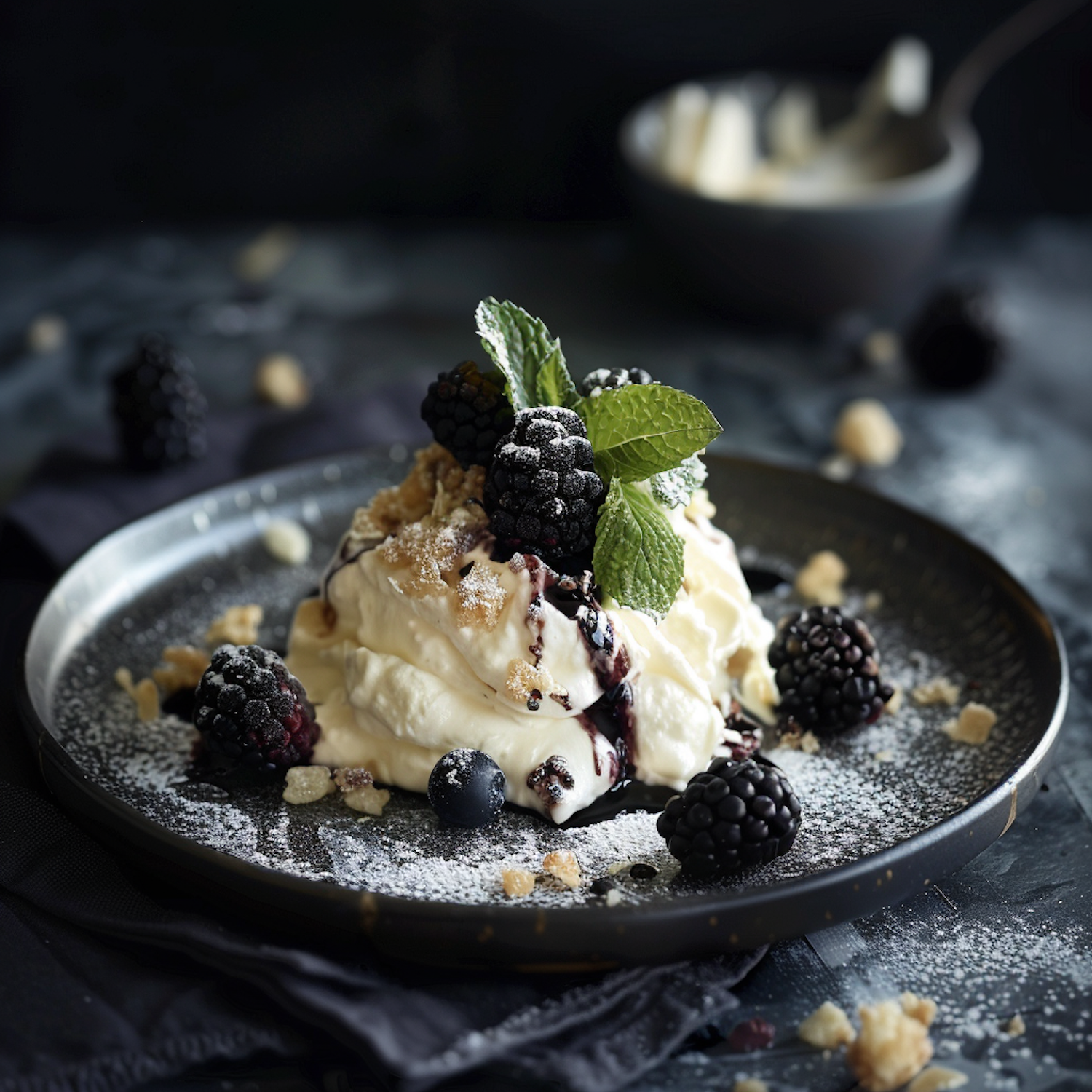 Elegant Berry Dessert Presentation