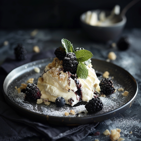 Elegant Berry Dessert Presentation