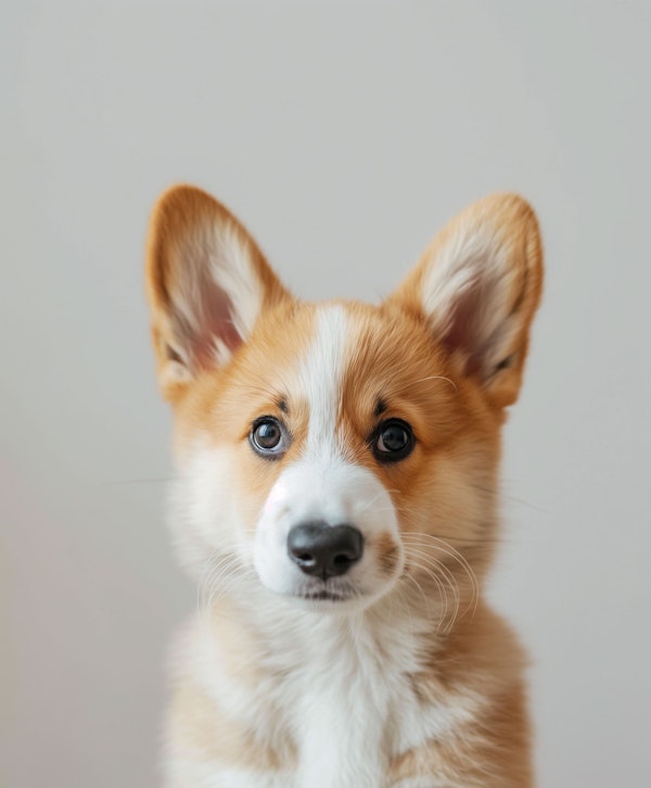 Attentive Corgi Portrait