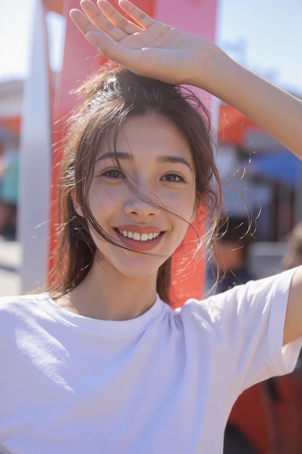 Smiling Woman Outdoors
