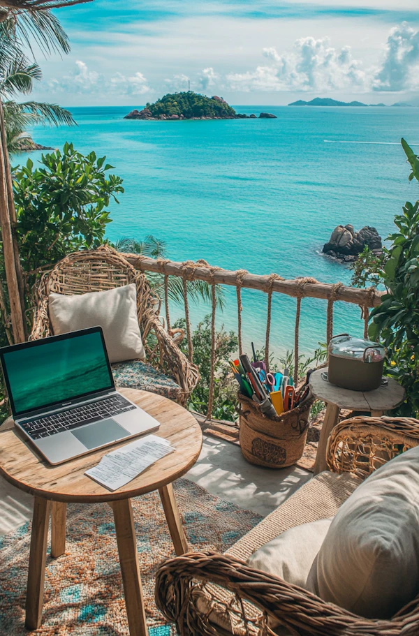 Serene Outdoor Workspace