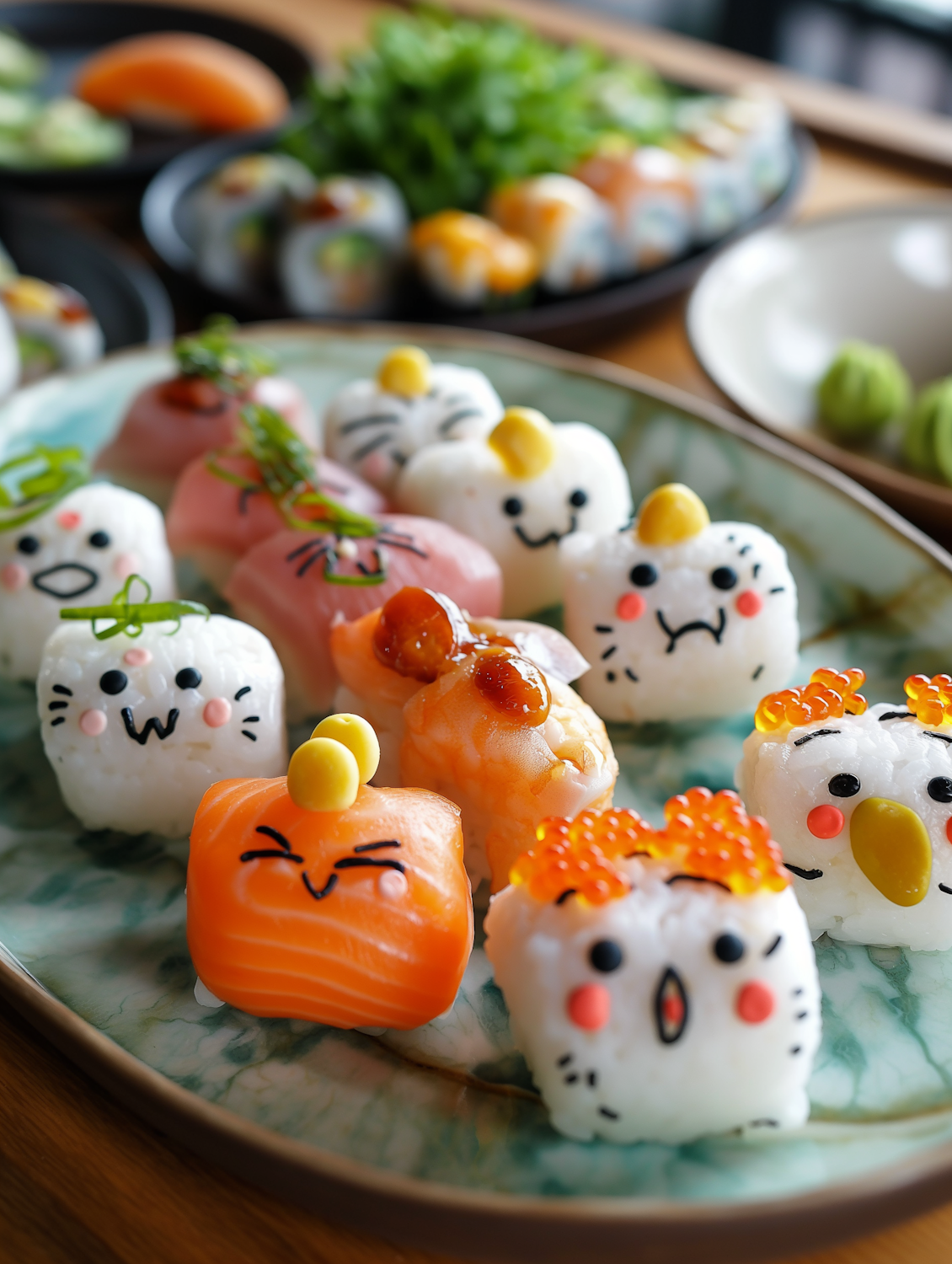 Sushi Puns - Kawaii cartoon sushi winking