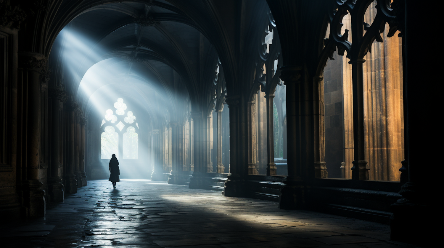 Ethereal Solitude in Gothic Splendor