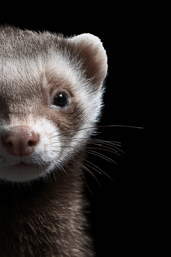 Ferret Close-Up Portrait
