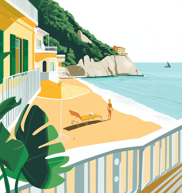 Serene Beach Illustration