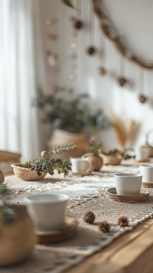 Cozy Indoor Table Setting