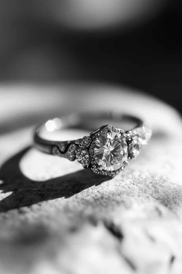 Elegant Diamond Ring Close-Up