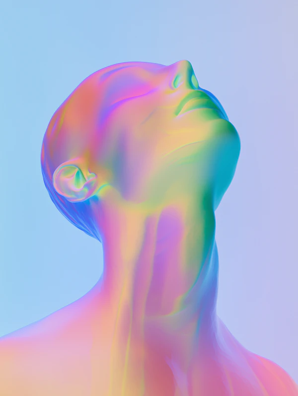 Surreal Iridescent Figure