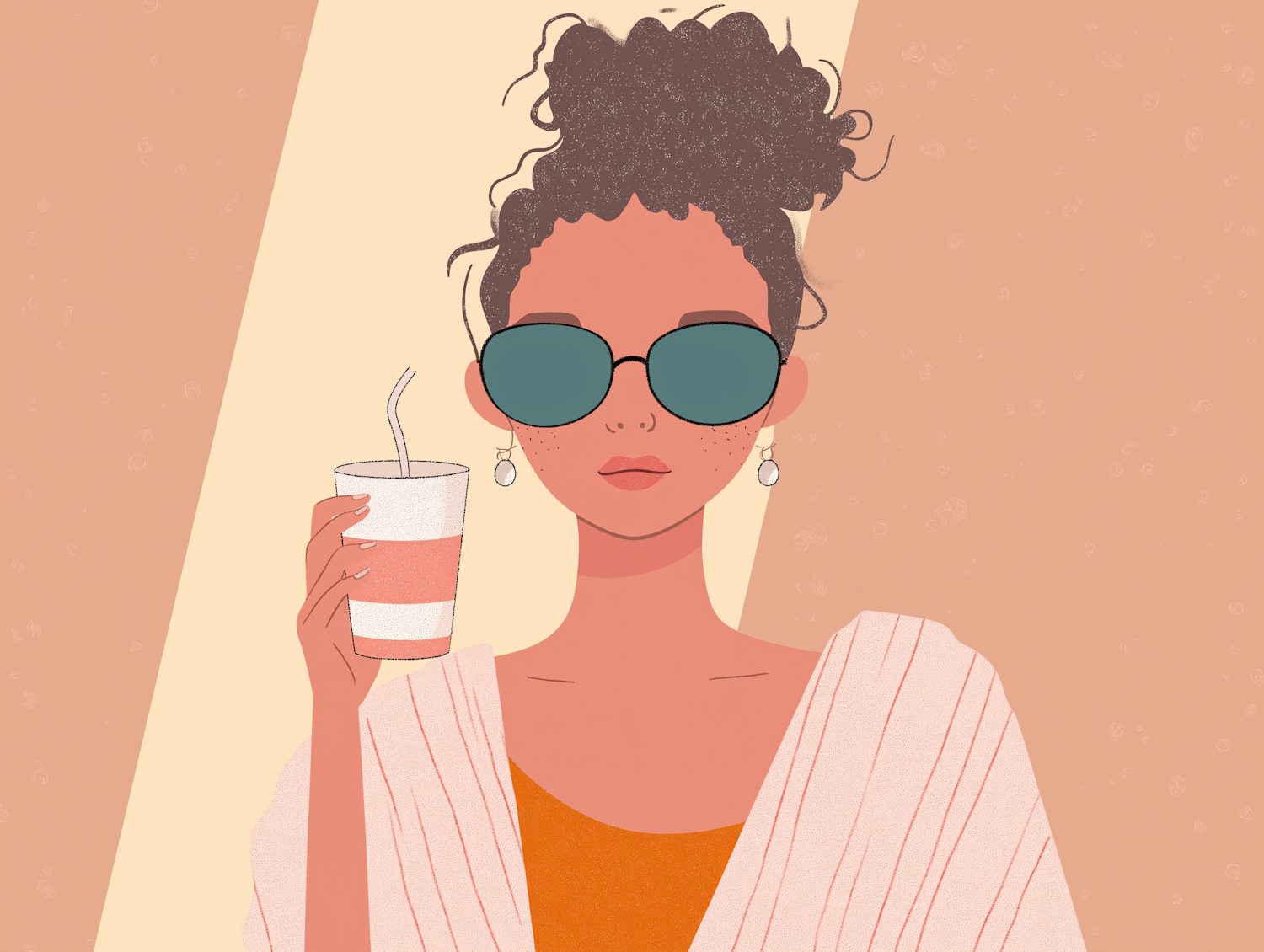 Stylized Woman with Sunglasses