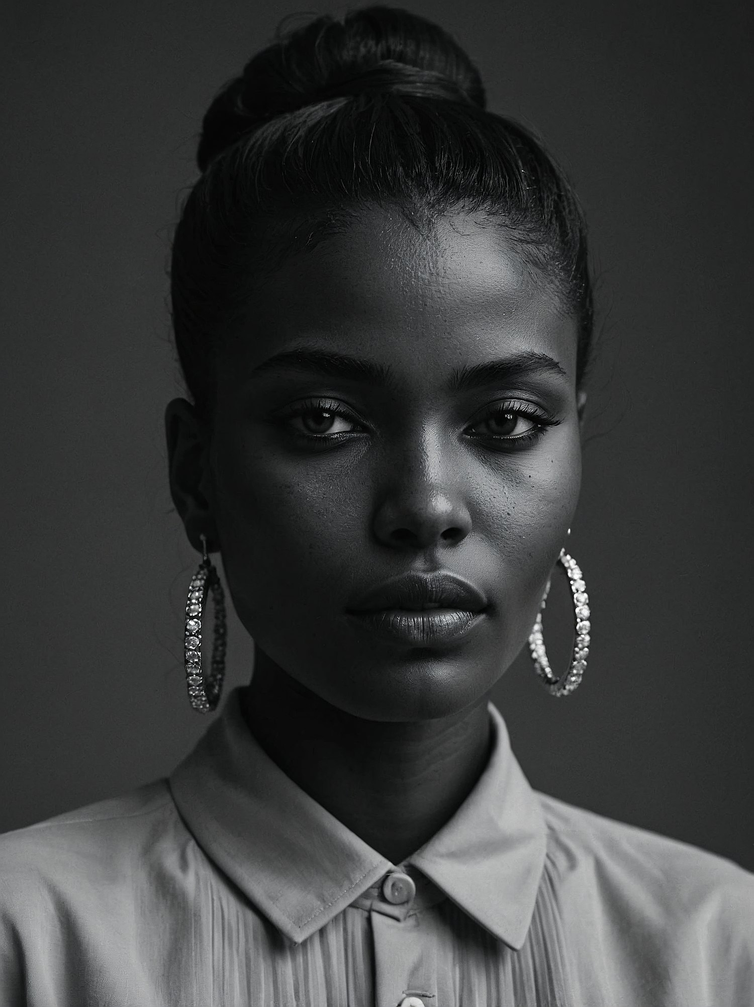 Black and White Portrait of a Woman