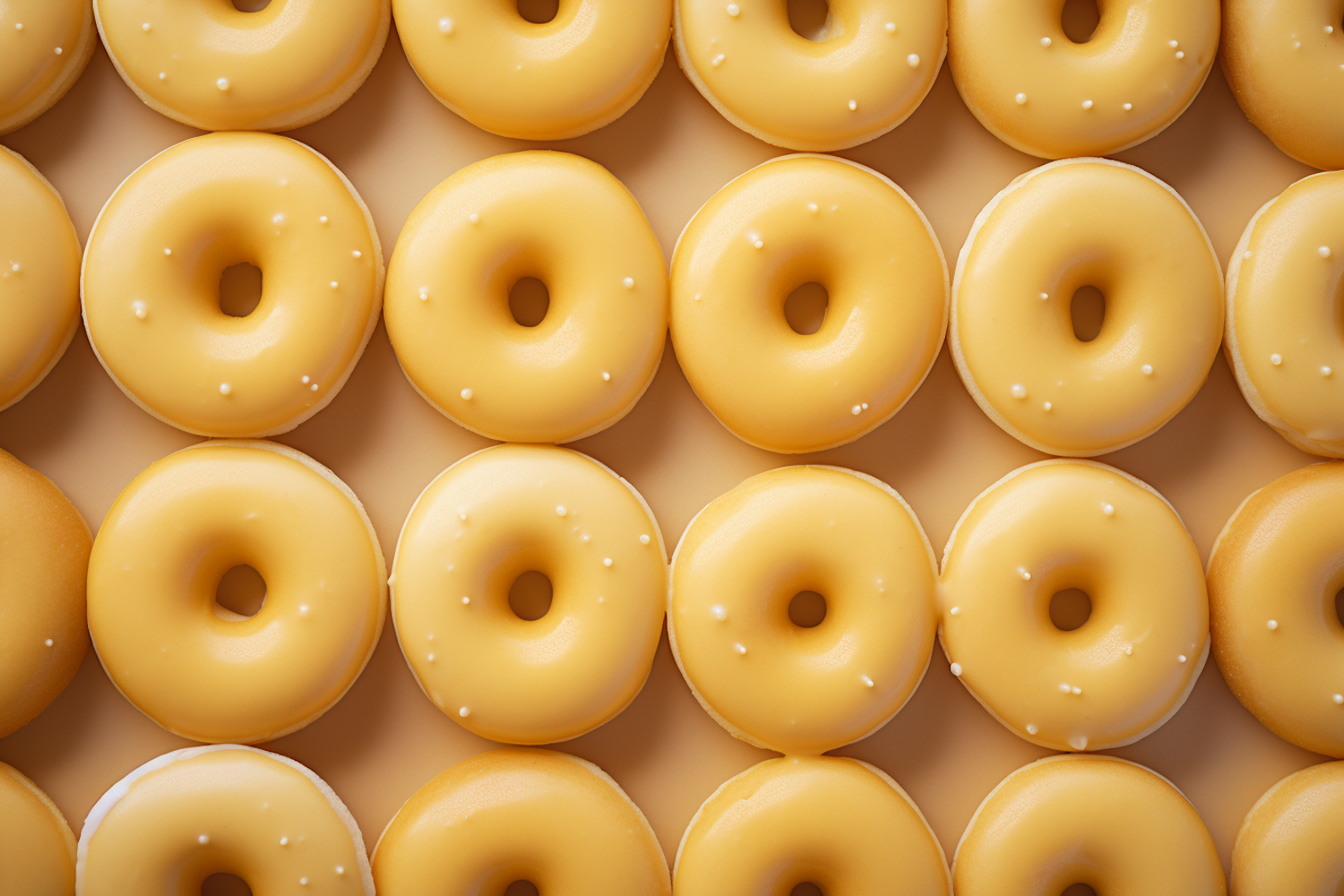 Yellow Sprinkled Doughnuts Grid