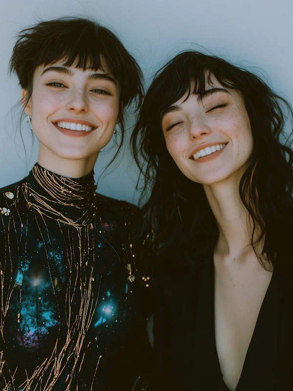 Two Women Smiling Together