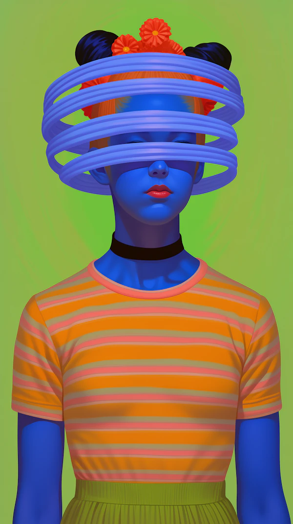 Surreal Blue Portrait