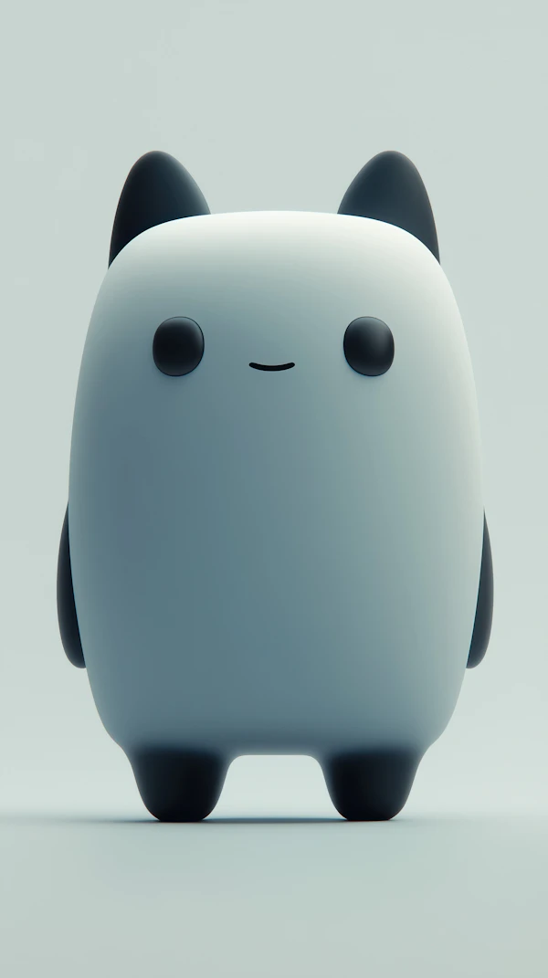 Minimalist Cat Character