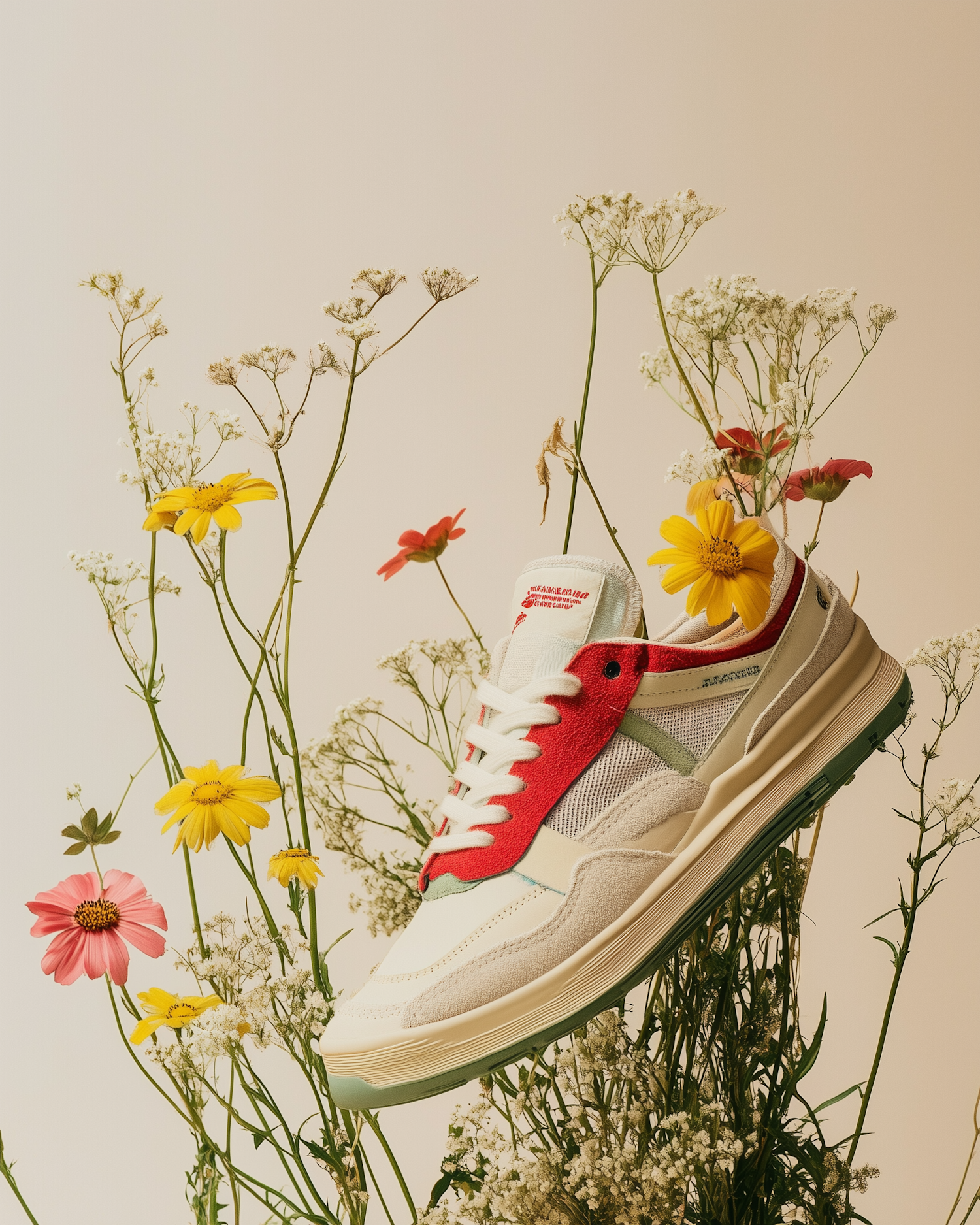 Sneaker with Wildflowers