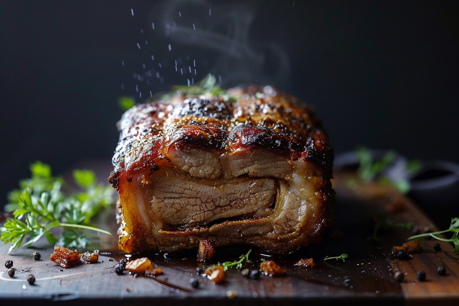 Roasted Pork Belly Close-Up