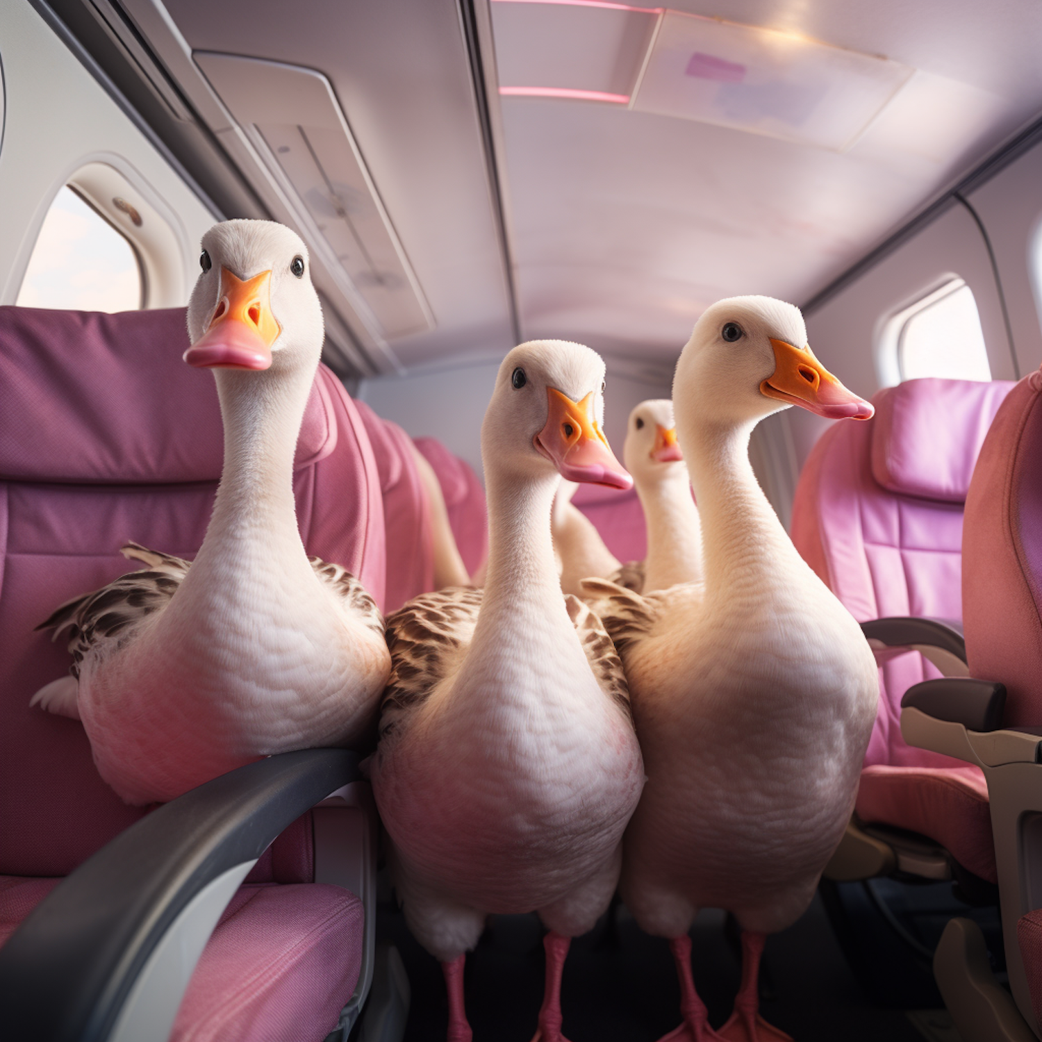 Geese on a Plane: A Curious Airborne Flock