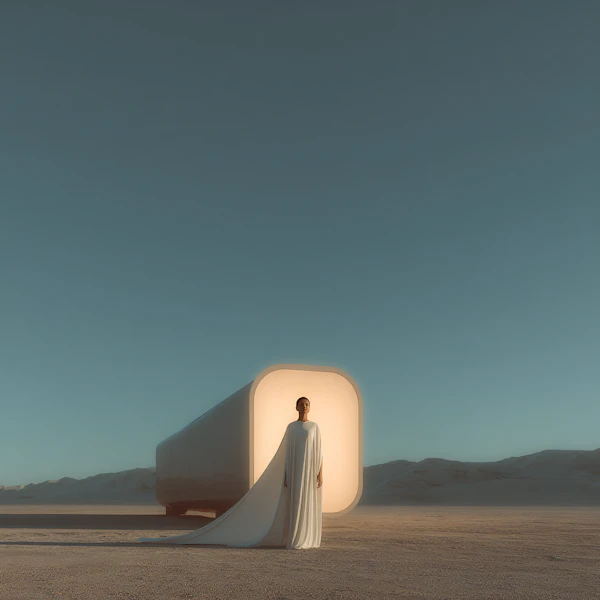 Futuristic Desert Scene
