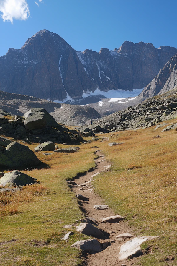 Mountain Landscape with Rocky Peak