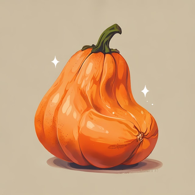 Stylized Pumpkin Illustration