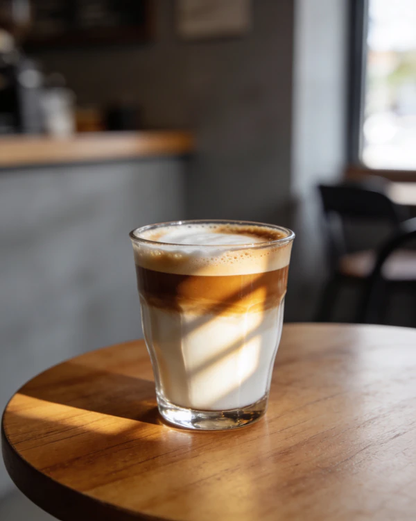 Layered Coffee on Table
