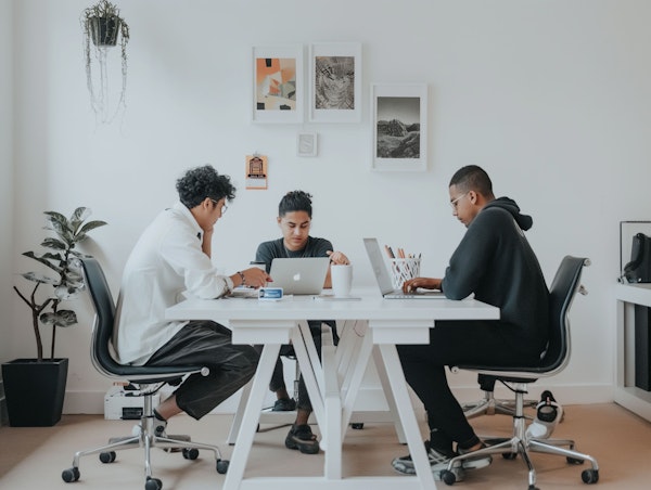 Teamwork at Modern Office