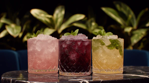 Vibrant Cocktails Display