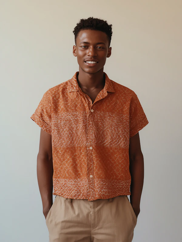 Man in Orange Shirt