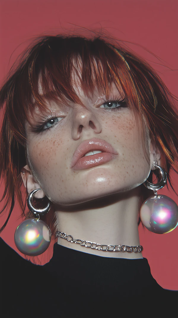 Freckled Redhead Portrait