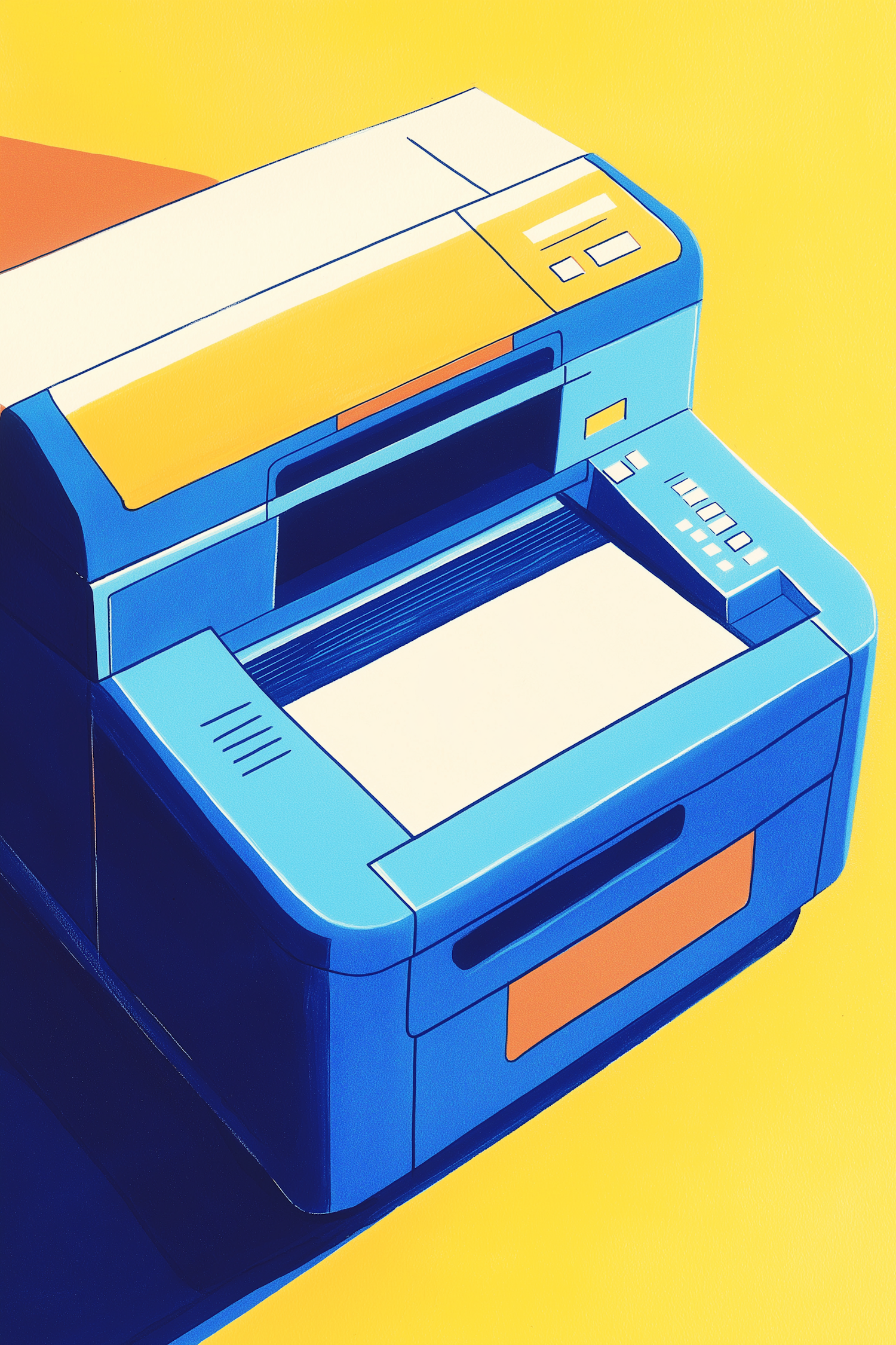 Stylized Printer Illustration