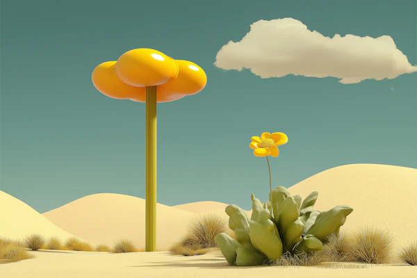Surreal Desert Scene
