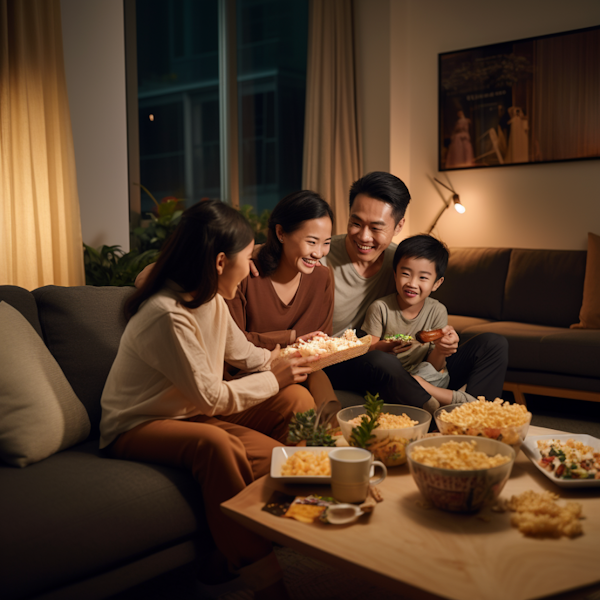 Family Bonding Over Pizza Night