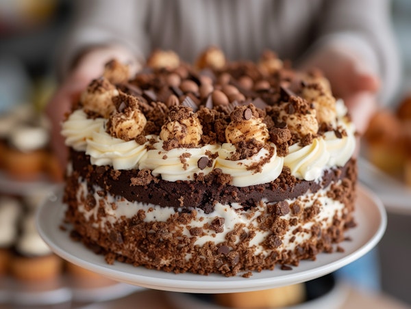 Decadent Chocolate Cake Presentation