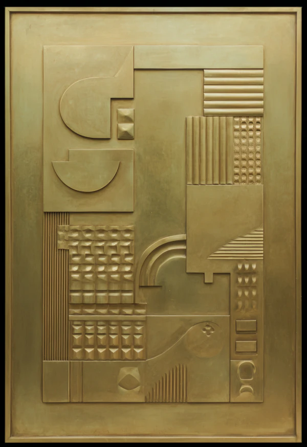 Golden Geometric Artwork