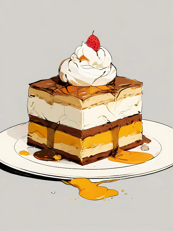 Layered Cake with Strawberry