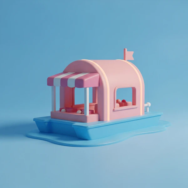 Pastel Boat Scene