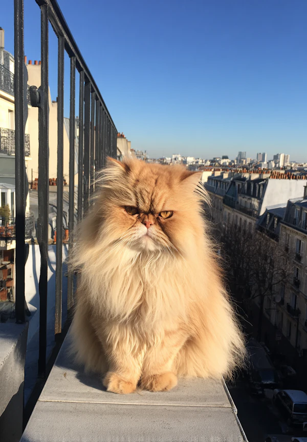 Orange Persian Cat Balconied