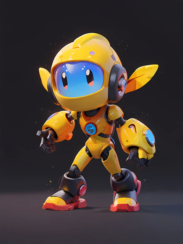 Vibrant 3D Robot Design