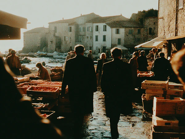 Coastal Market Scene